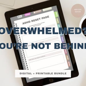 Digitaler ADHS-Planer für Goodnotes | Druckbares PDF-Reset-System für überforderte Köpfe | Über 105 verlinkte Seiten | iPad & US-Letter-Format