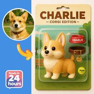 Funny Custom Pet Figure Portrait – Personalized Digital Artwork of Your Dog or Cat, Quirky Gift for Pet Lovers, Pet Keepsake Download 2025