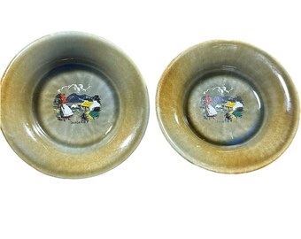 Vintage [ WADE ] Irish Porcelain Ireland country side Small Dish Set