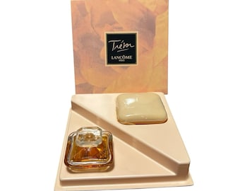 Vintage Lancome Tresor Eau de Parfum Spray .25 fl Oz Mini Set w/Box 1989 & 1990
