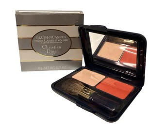 1970's Vintage Christian Dior Blush-Nuances compact duo W/powder 970 Dragon RARE