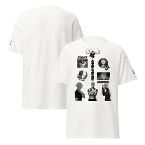 White Hair Anime Character Mashup Graphic Tee (but Zoro got lost...)