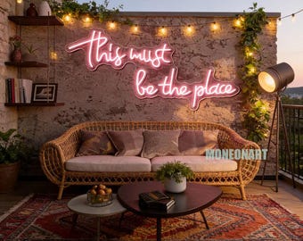 Dit moet de plek zijn Custom neonreclame, bruiloftdecor