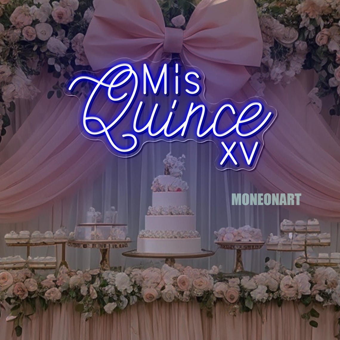 Mis Quince XV LED Neon Sign Custom Quinceañera Party Decor Sweet 15 ...