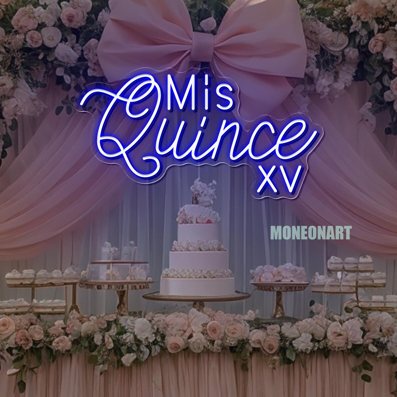Mis Sign Custom Mis Quince XV Neon Sign, Birthday Party Decor - Etsy