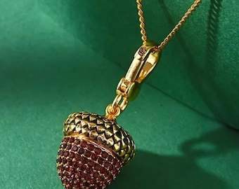 Juicy Couture Gold-Tone Acorn Charm Pendant Necklace
