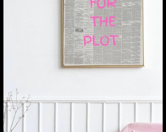 Póster "Hazlo por la trama": Impresión de periódico vintage, decoración divertida para dormitorio