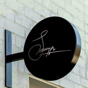 Custom 3D Blade Sign for Storefront,3D Hanging Blade Sign,Double Sided Sign,Modern Shop Sign,Personalized Hanging Sign,