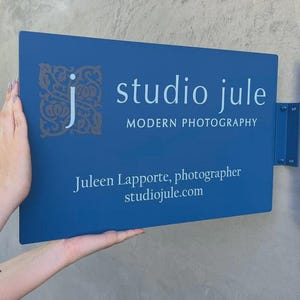 Custom Blade Sign | Rectangular Blade Sign | Custom Business Logo Sign |Custom Sign for Salon | 2D Blade Sign | Business Blade Sign