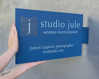 Custom Blade Sign | Rectangular Blade Sign | Business Logo Sign | 2D Blade Sign | Outdoor Sign | Wall Mounted Sign | Hanging Sign |Shop Sign