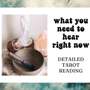What You Need to Hear Right Now Tarot Reading | Honest, Intuitive Tarot Reading + Journal Prompts | Audio or PDF in 1–2 Days