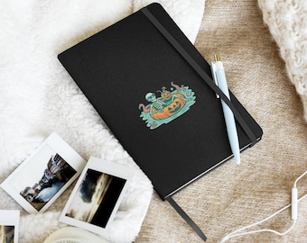Summerween Skeleton Hardcover Journal: Spooky Beach Halloween Notebook