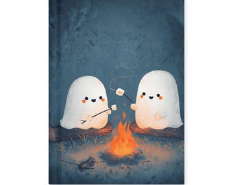 Ghost Camping Hardcover Journal, Spooky Fall Notebook