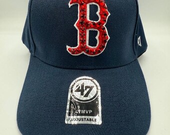 Boston Red Sox Crystal Hat – MLB Bedazzled Rhinestone Cap - Etsy display picture 3