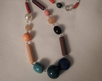 ARTISAN NECKLACE / OOAK / Lucite / Rainbow / Multicolored / Artisan Designer / Art Moderne / Chic / Modernist / Retro / Jewelry / Accessory