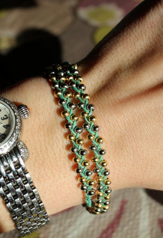 Items similar to Double Wrap / Braided Bead Bracelet on Etsy