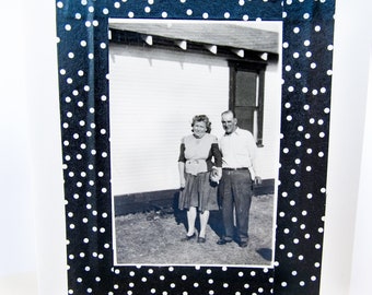 Vintage Photo Blank Greeting Card of Cute Old Couple, One of a Kind Handmade Card Romantic Greeting Card