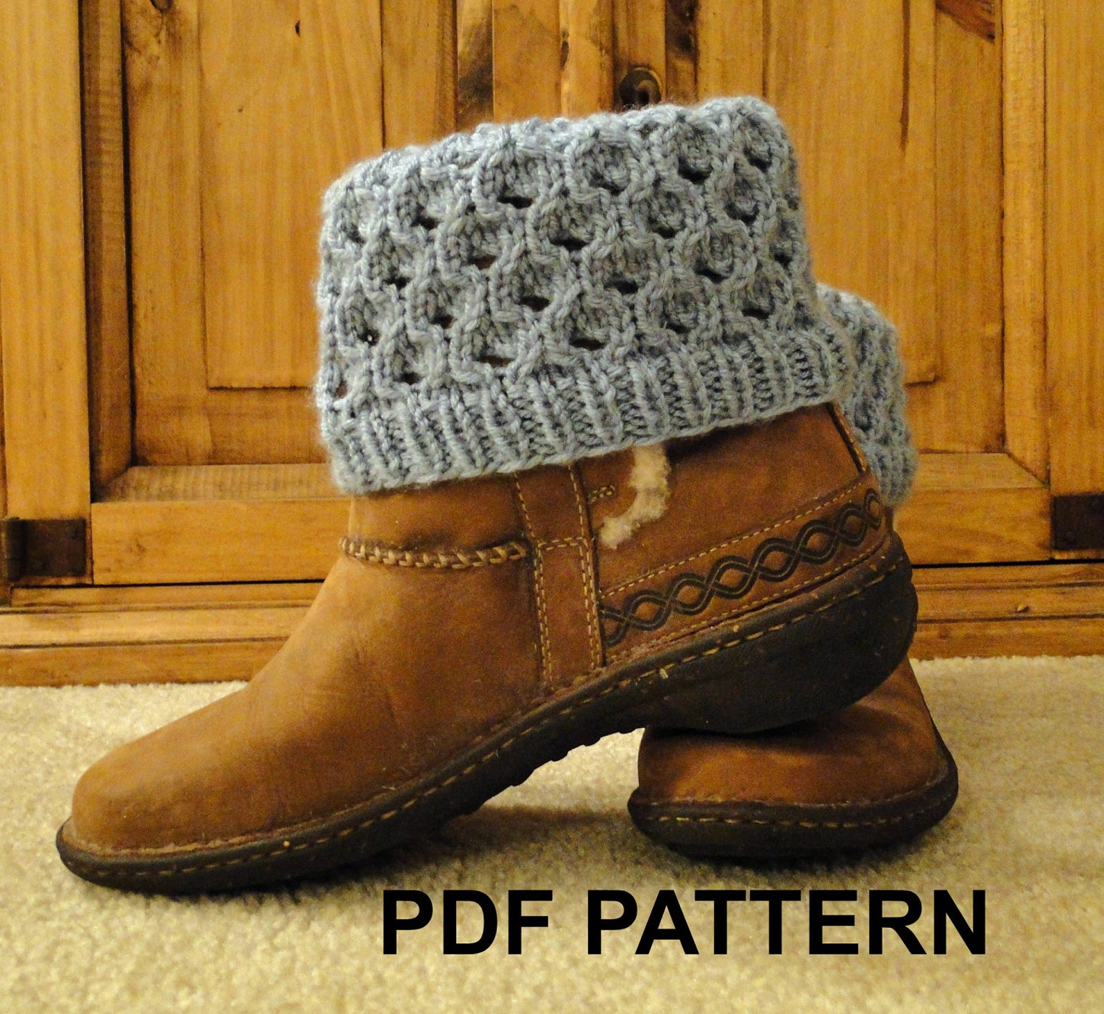 PDF Pattern Knit Boot Cuff Leg Warmers for teens or adults in Etsy