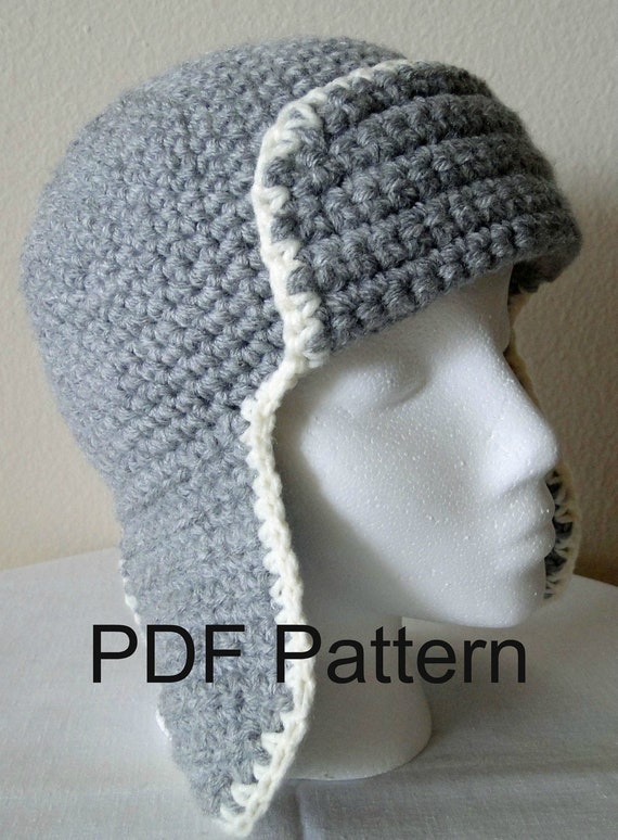 crochet aviator hat