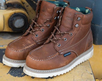 Fashion Work Boots for Men – Waterproof Leather, Tough & Trendy  Soft / SAFETY Toe G6192D G6158ST