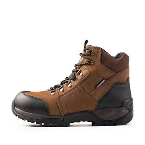 Men&#39;s 6 &#39;&#39; Heavy Duty Work Boots, Waterproof,Nubuck Leather,Slip-Resistant, ASTM, EH, Industrial & Construction Work Boots for Men GR1128