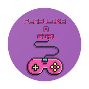 Play Like A Girl Vinyl Stickers - Gamer Girl Stickers for Personalizing