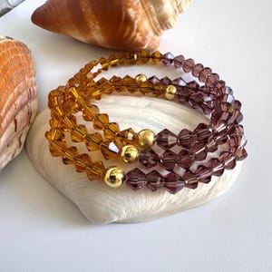 Bracelet Swarovski Crystal Beaded Stretch Dainty Minimalist Stackable Jewelry Gifts for Her