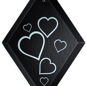 Carved Glass Hearts Hanging Suncatcher