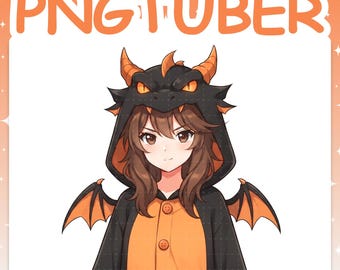 PNGTuber | Dragon 2D Vtuber Model for Twitch & YouTube Streaming, Veadotube Ready - MIKU