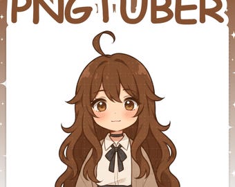 PNGTuber | Schoolgirl 2D Vtuber Chibi Model for Twitch & YouTube Streaming, Veadotube Ready - AIKO