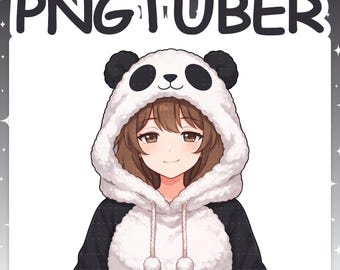 PNGTuber | Panda 2D Vtuber Model for Twitch & YouTube Streaming, Veadotube Ready - MIKU