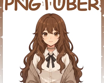 PNGTuber | Schoolgirl 2D Vtuber Female Model for Twitch & YouTube Streaming, Veadotube Ready - AIKO
