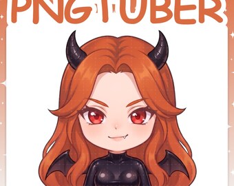 PNGTuber | Evil 2D Vtuber Chibi Model for Twitch & YouTube Streaming, Veadotube Ready - AKI