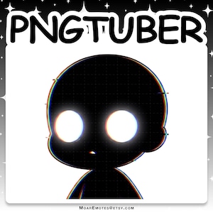 PNGTuber | Glitch 2D Vtuber Chibi-modell för Twitch och YouTube-streaming, Veadotube-klar - VOID