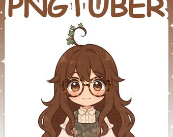 PNGTuber | Cottagecore 2D Vtuber Chibi Model for Twitch & YouTube Streaming, Veadotube Ready - AIKO