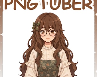 PNGTuber | Cottagecore 2D Vtuber Female Model for Twitch & YouTube Streaming, Veadotube Ready - AIKO