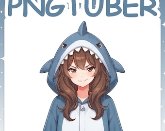 PNGTuber | Shark 2D Vtuber Model for Twitch & YouTube Streaming, Veadotube Ready - MIKU