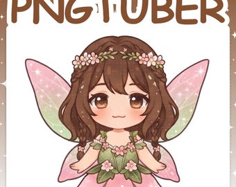 PNGTuber | Fairy 2D Vtuber Chibi Model for Twitch & YouTube Streaming, Veadotube Ready - AIKO