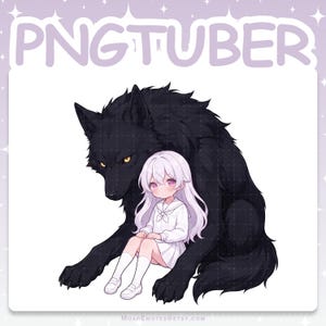 PNGTuber | Yin Yang Chibi and Wolf 2D Vtuber Chibi Model for Twitch & YouTube Streaming, Veadotube Ready - YUKI