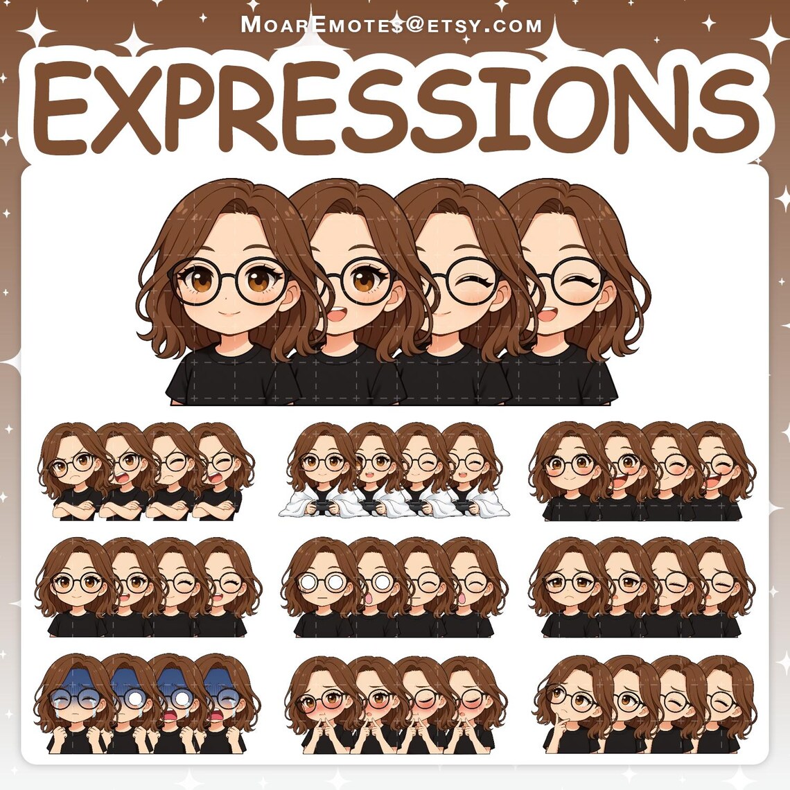 Pngtuber | Female 2D Vtuber Model With 10 Expressions for Twitch ...