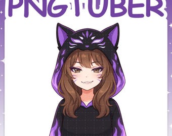 PNGTuber | Dark Kistune 2D Vtuber Model for Twitch & YouTube Streaming, Veadotube Ready - MIKU
