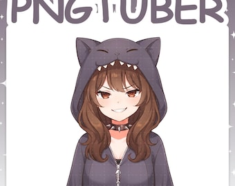 PNGTuber | Black Cat 2D Vtuber Model for Twitch & YouTube Streaming, Veadotube Ready - MIKU