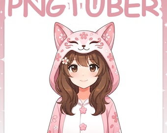 PNGTuber | Sakura Kistune 2D Vtuber Model for Twitch & YouTube Streaming, Veadotube Ready - MIKU