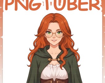 PNGTuber | Adventurer 2D Vtuber Female Model for Twitch & YouTube Streaming, Veadotube Ready - AKI