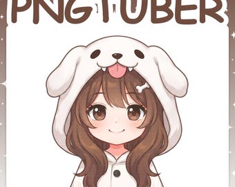 PNGTuber | Dog Girl 2D Vtuber Model for Twitch & YouTube Streaming, Veadotube Ready - MIKU