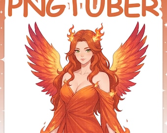 PNGTuber | Phoenix 2D Vtuber Female Model for Twitch & YouTube Streaming, Veadotube Ready - AKI