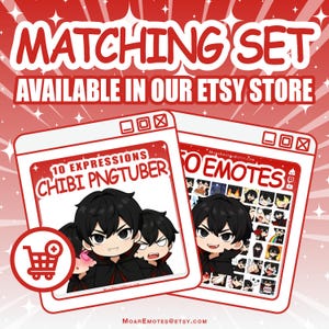 PNGTuber | Male 2D Vtuber Model with 15 Expressions for Twitch & YouTube Streaming, Veadotube Ready image 5