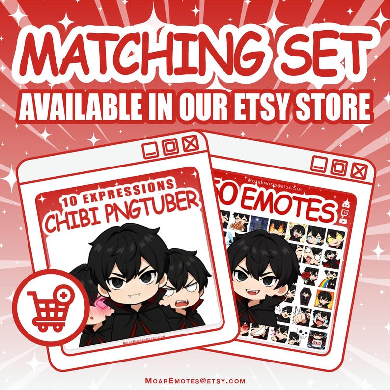 PNGTuber | Male 2D Vtuber Model with 15 Expressions for Twitch & YouTube Streaming, Veadotube Ready image 5