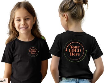 Custom Logo Kids  Shirt,Custom Toddler Shirt,Custom Logo Shirt, Personalized Shirt Front Back, Custom Kid Shirt,Custom Logo Shirt for Kids