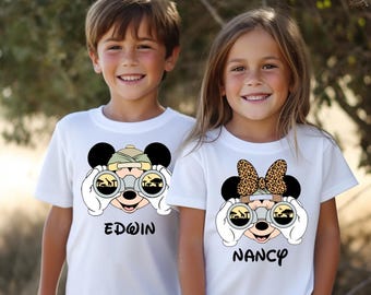 Binocs Disney Safari Shirt, Disney World Mickey Minnie Safari Shirt, Disney Animal Kingdom Shirt, Kids Disney Shirt, Girl Boy Disney Shirt